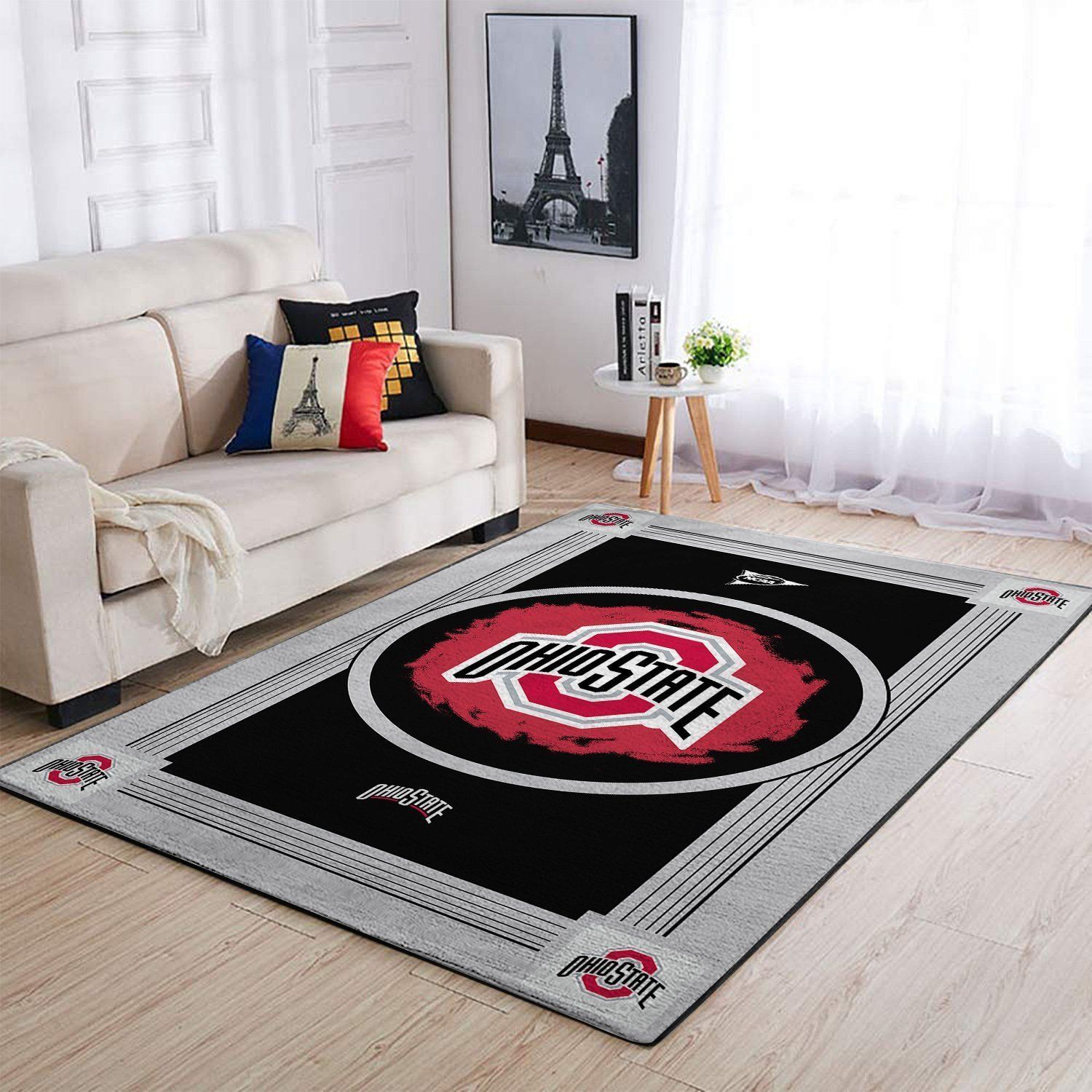 Ohio State Buckeyes Ncaa Team Logo Nice Type 8511 Rug Home Decor Living Room Area Carpet