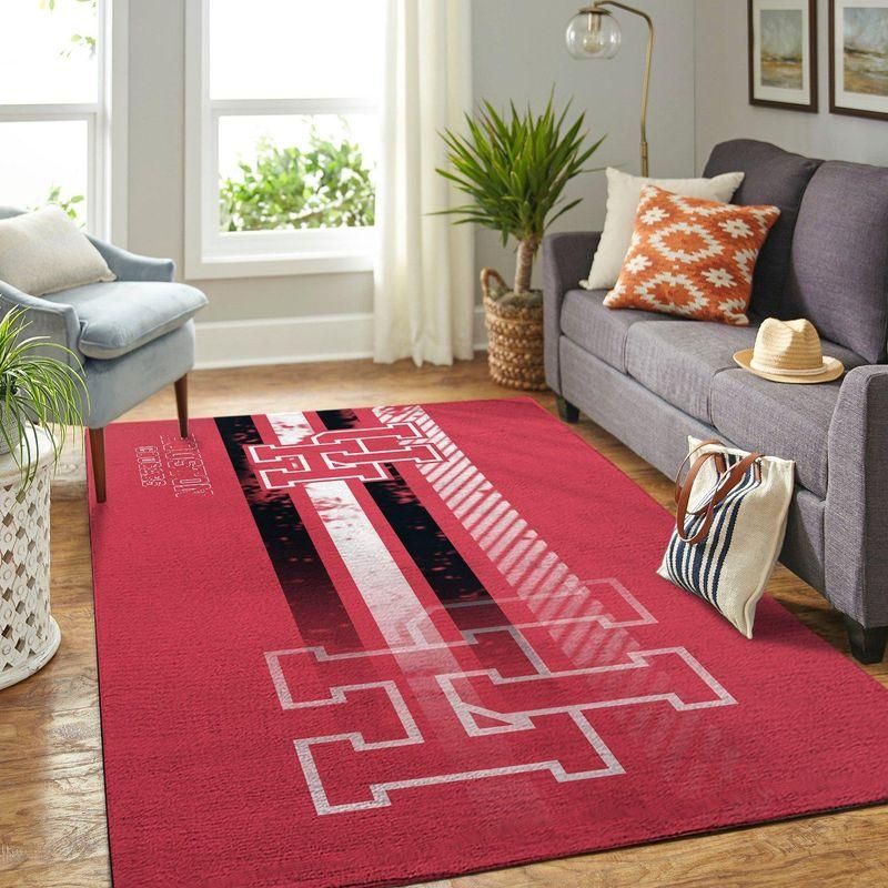 Houston Cougars Ncaa Custom Type 8683 Rug Area Carpet Home Decor Living Room