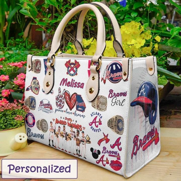 Atlanta Braves Women Leather Hand Bag