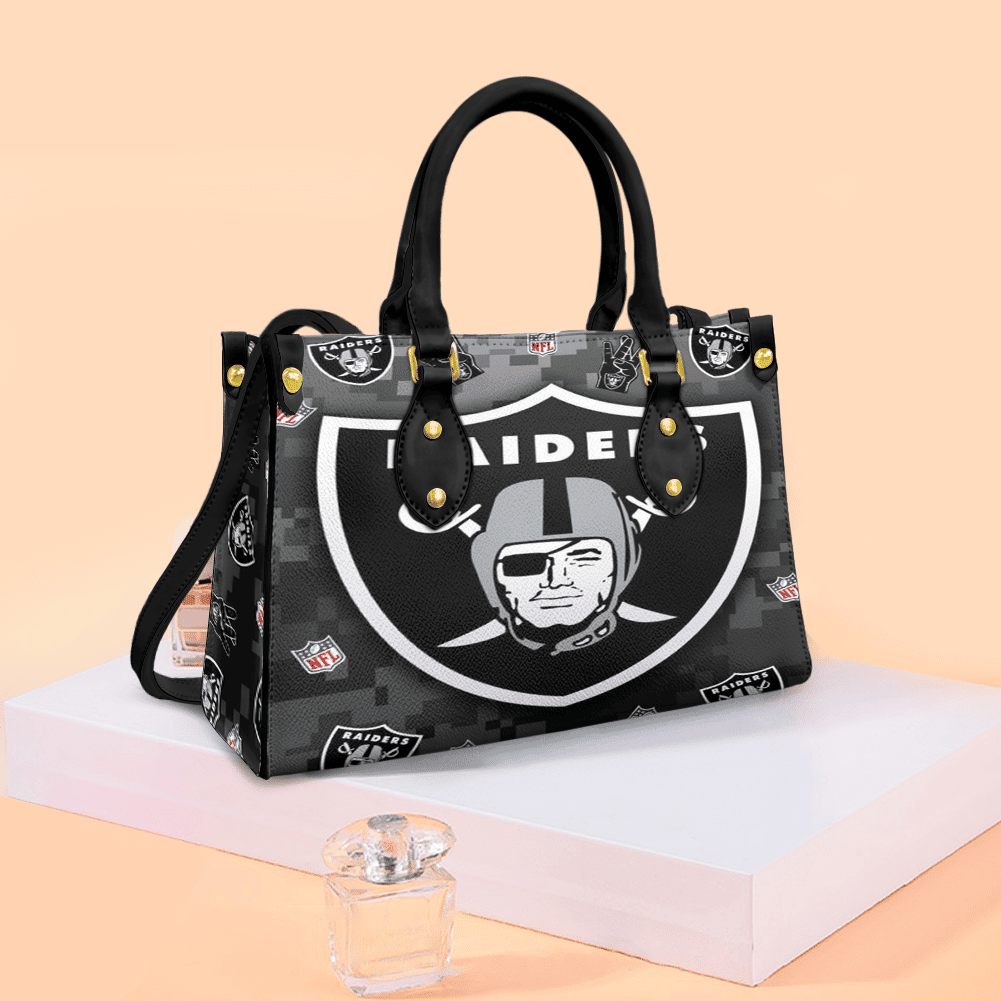 Las Vegas Raiders Black Women Leather Hand Bag