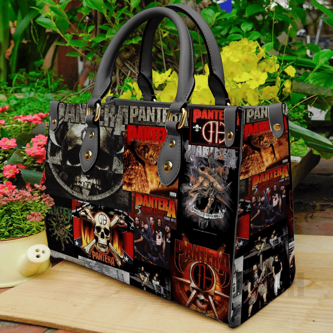 Pantera Band Women Leather Hand Bag