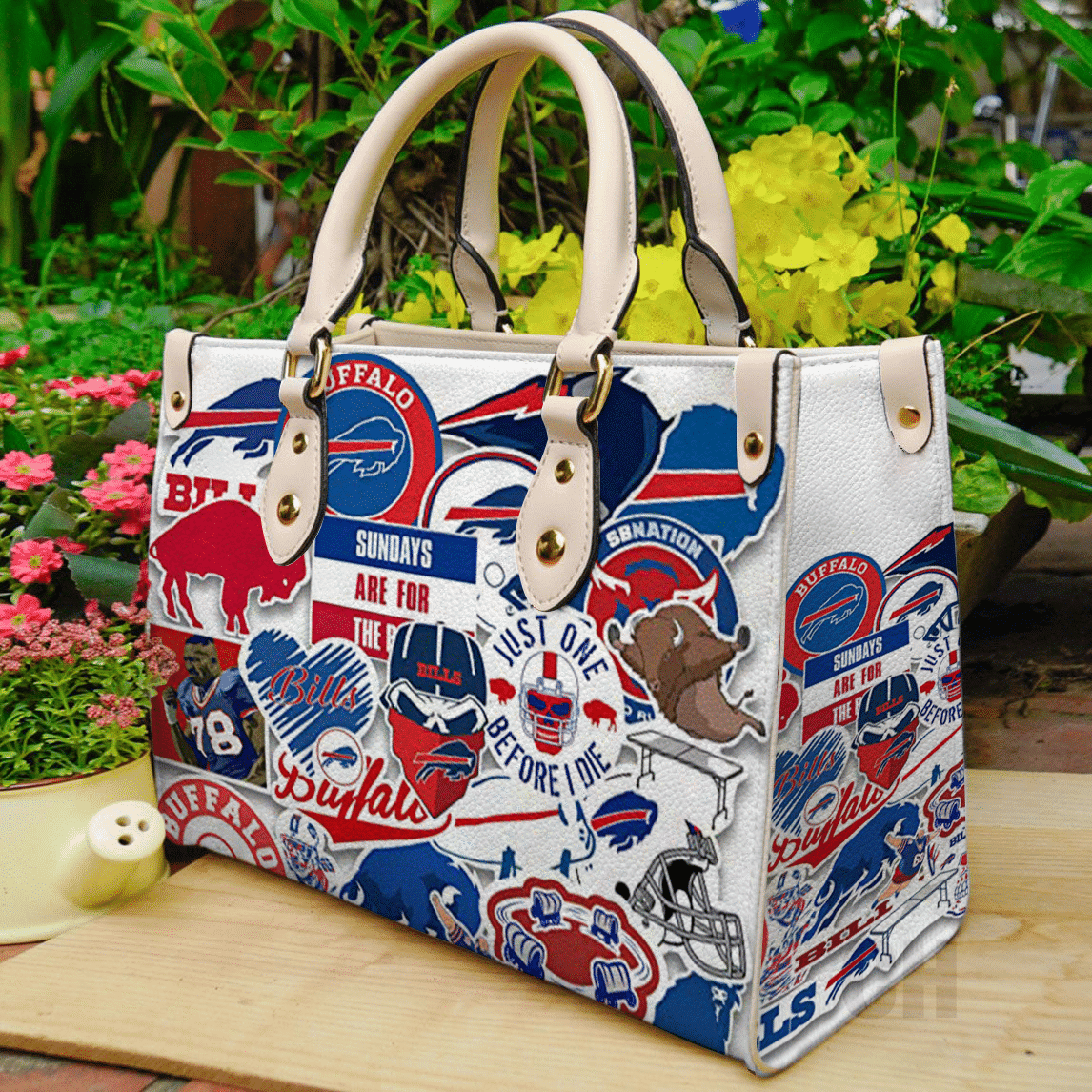 Buffalo Bills lover Women Leather Hand Bag