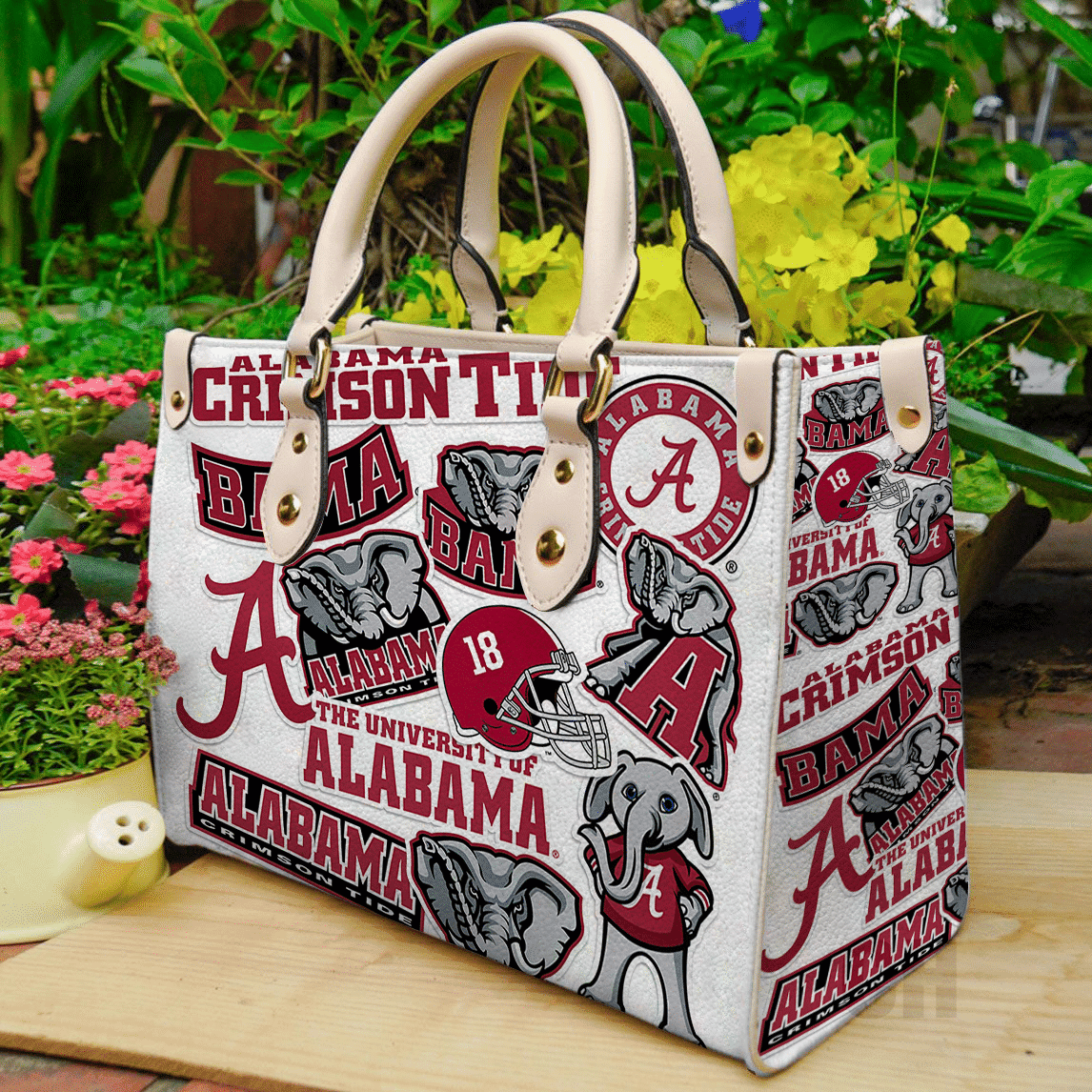 Alabama Crimson Tide lover Women Leather Hand Bag