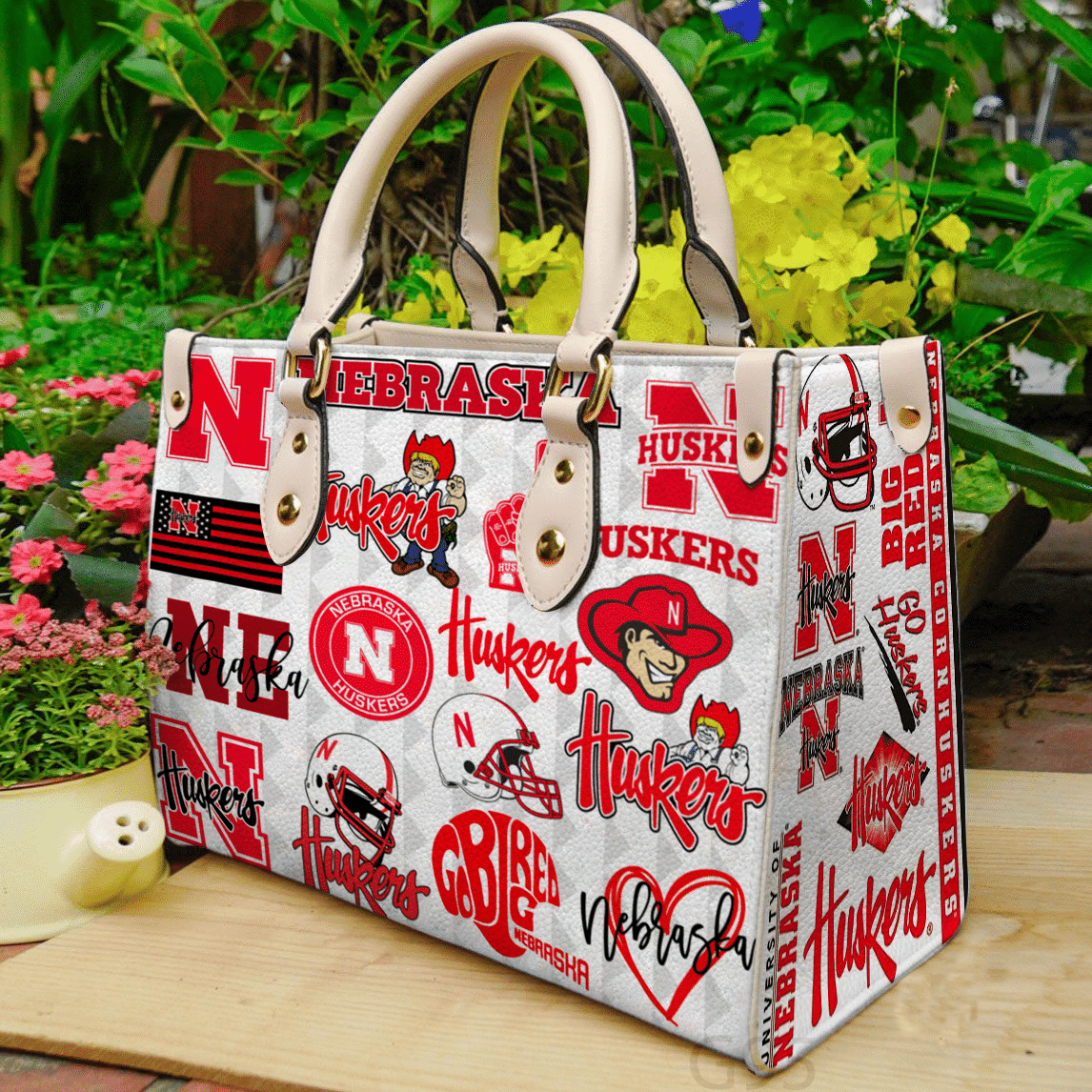 Nebraska Cornhuskers 1 Women Leather Hand Bag