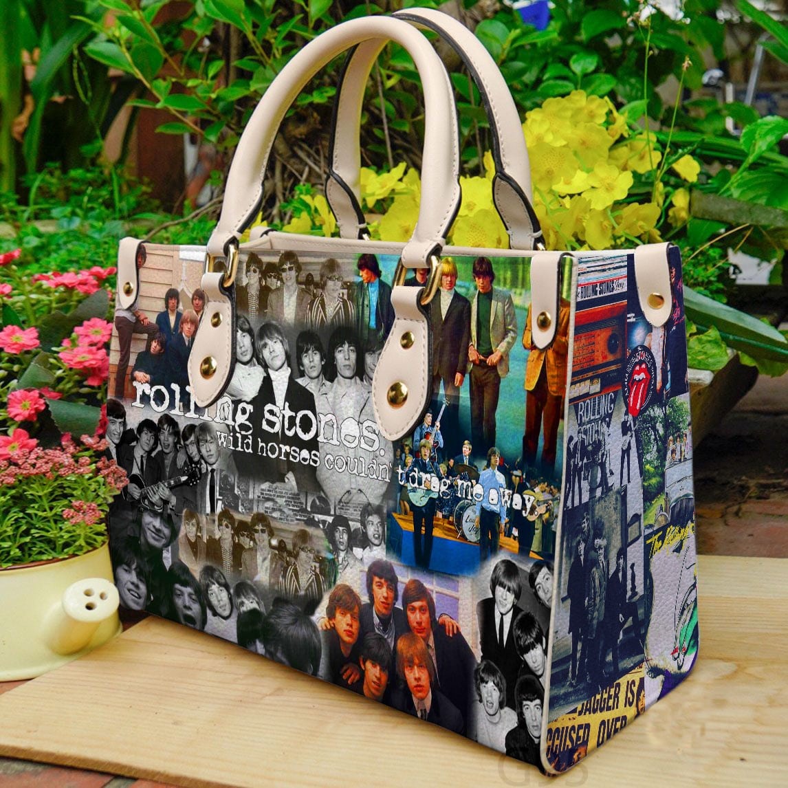 The Rolling Stones Women Leather Hand Bag