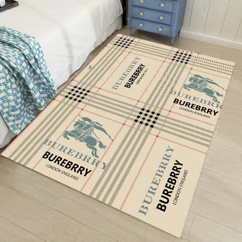 Burberry Rectangle Rug Door Mat Home Decor Luxury Area Carpet Fashion Brand