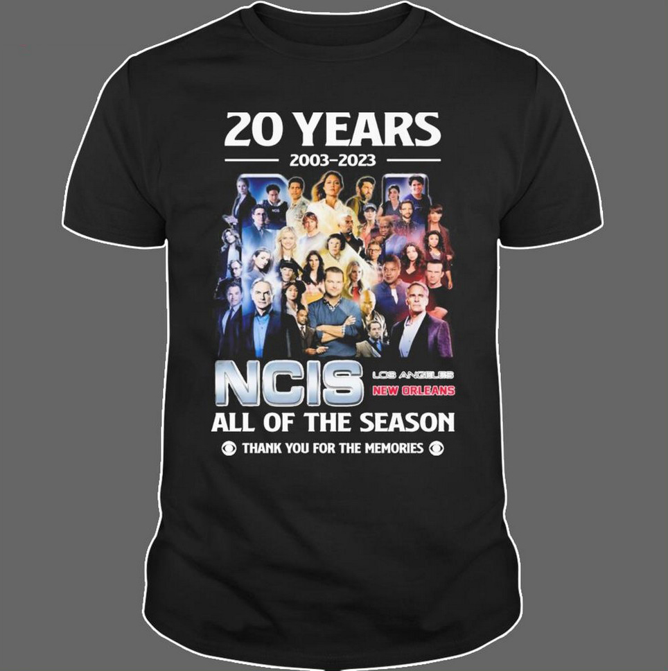 20 Years 2003 2023 Ncis All Of The Season Thank You For The Memories Shir 1 T Shirt