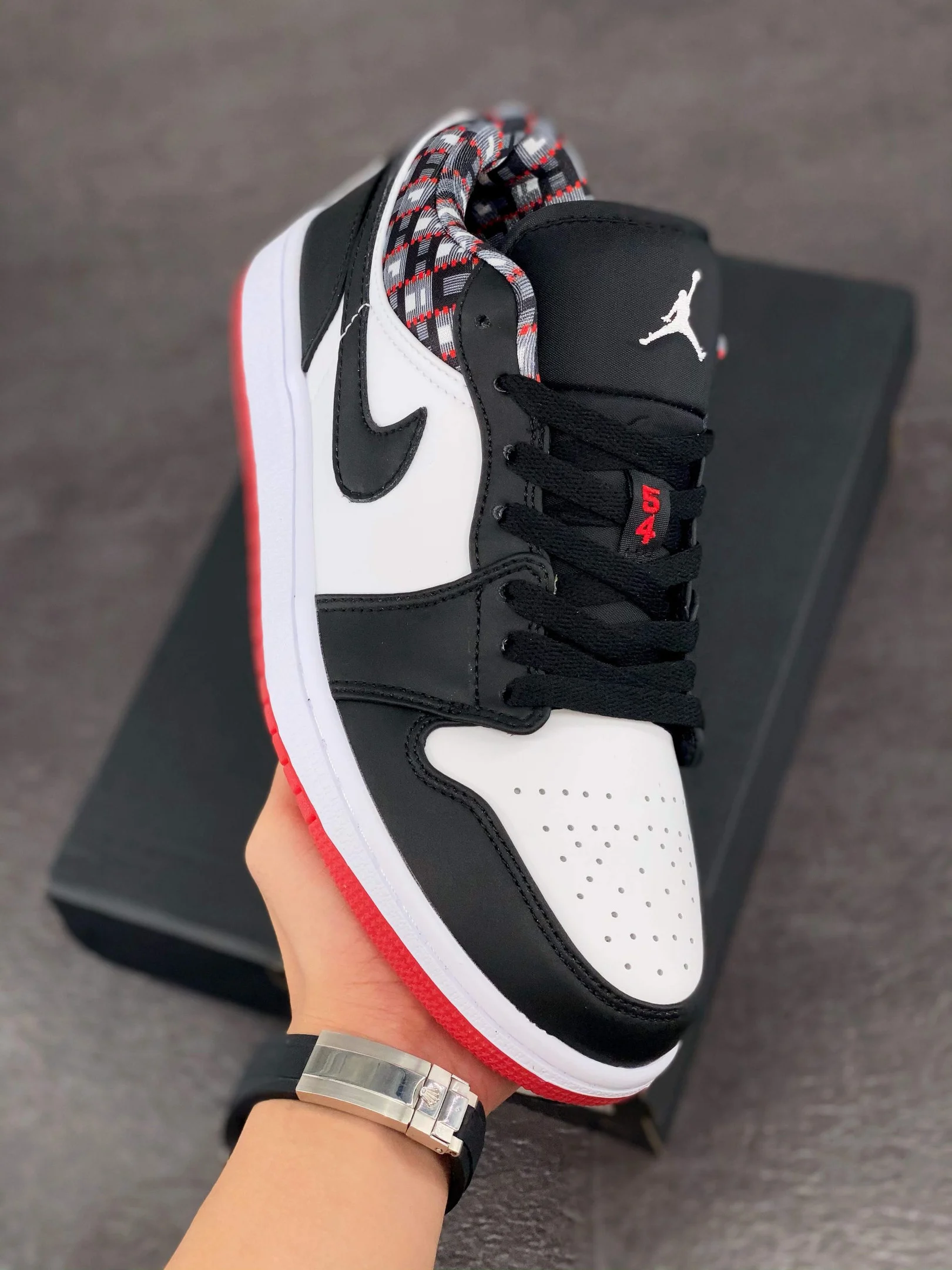 Air Jordan 1 Low Quai 54 Black White DM0095-106 For Sale