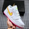 Air Jordan 1 Low GS White Yellow Pink CV4610-100 For Sale