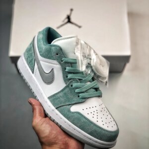 Air Jordan 1 Low New Emerald White-Light Steel Grey DN3705-301 For Sale