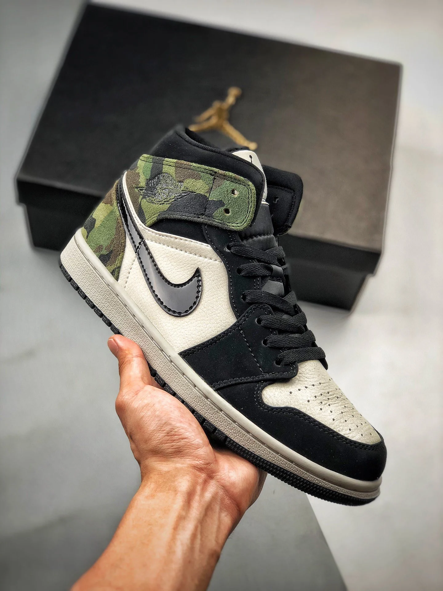 Air Jordan 1 Mid Camo Green CW5490-001 For Sale