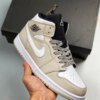 Air Jordan 1 Mid Desert Sand Black White 554724-047 For Sale