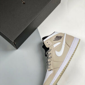 Air Jordan 1 Mid Desert Sand Black White 554724-047 For Sale