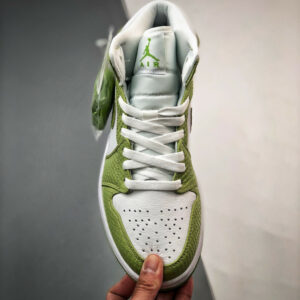 Air Jordan 1 Mid Green Python White Vivid Green DV2959-113 For Sale