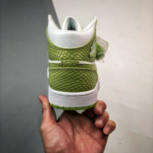 Air Jordan 1 Mid Green Python White Vivid Green DV2959-113 For Sale