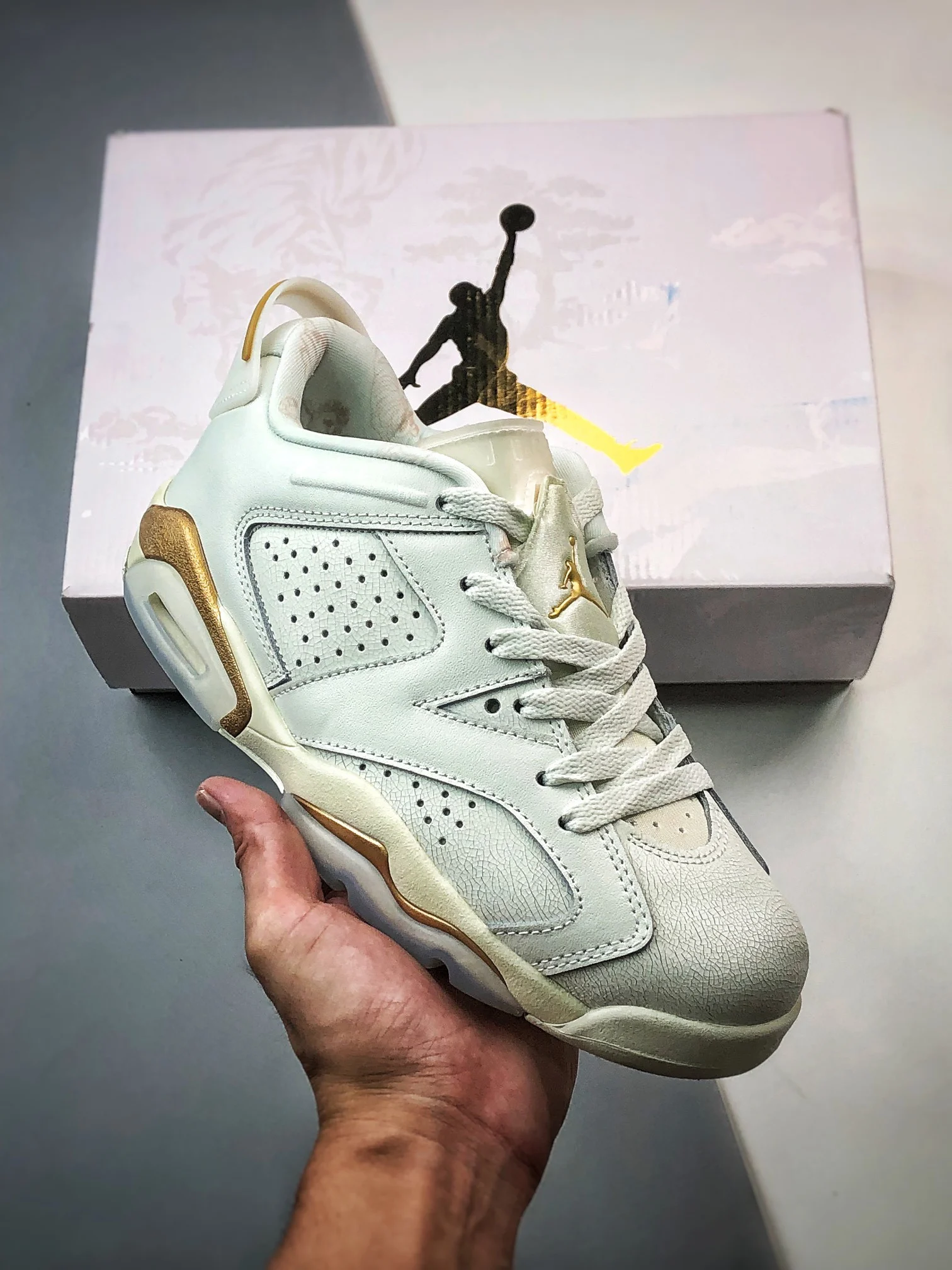 Air Jordan 6 Low CNY Spruce Aura Metallic Gold DH6928-073 For Sale