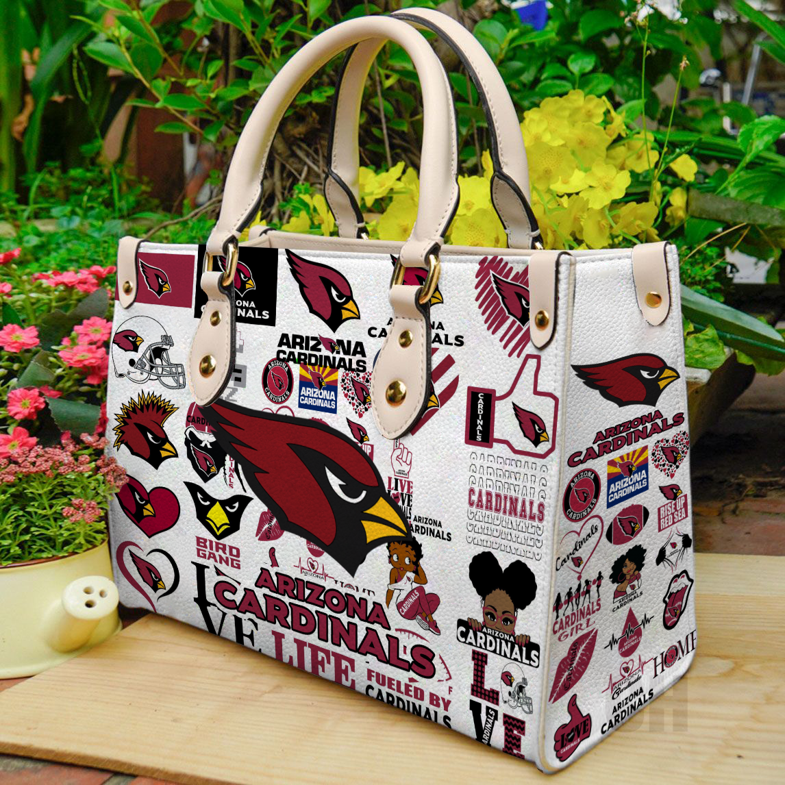 Arizona Cardinals Women Leather Hand Bag