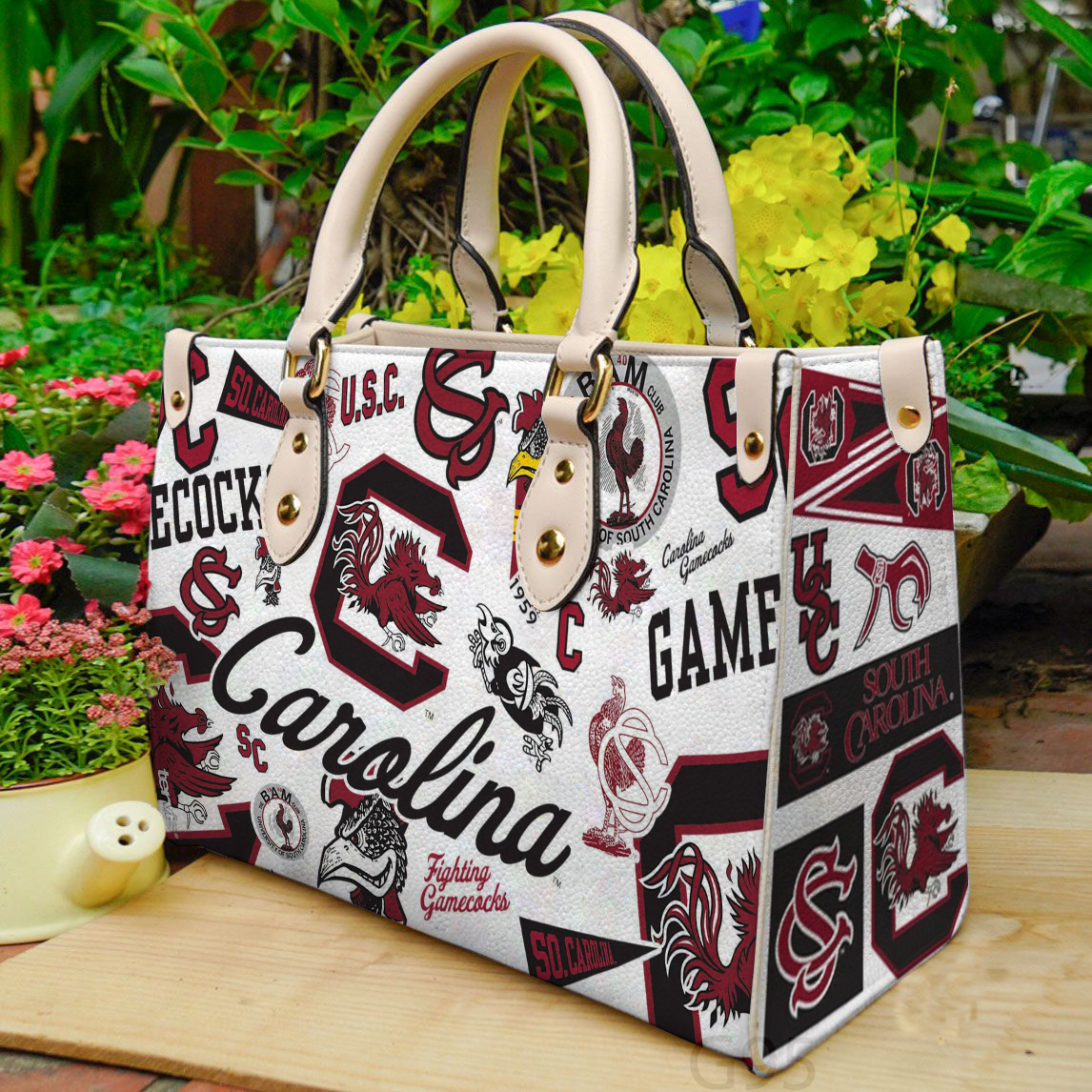 South Carolina Gamecocks Women Leather Hand Bag