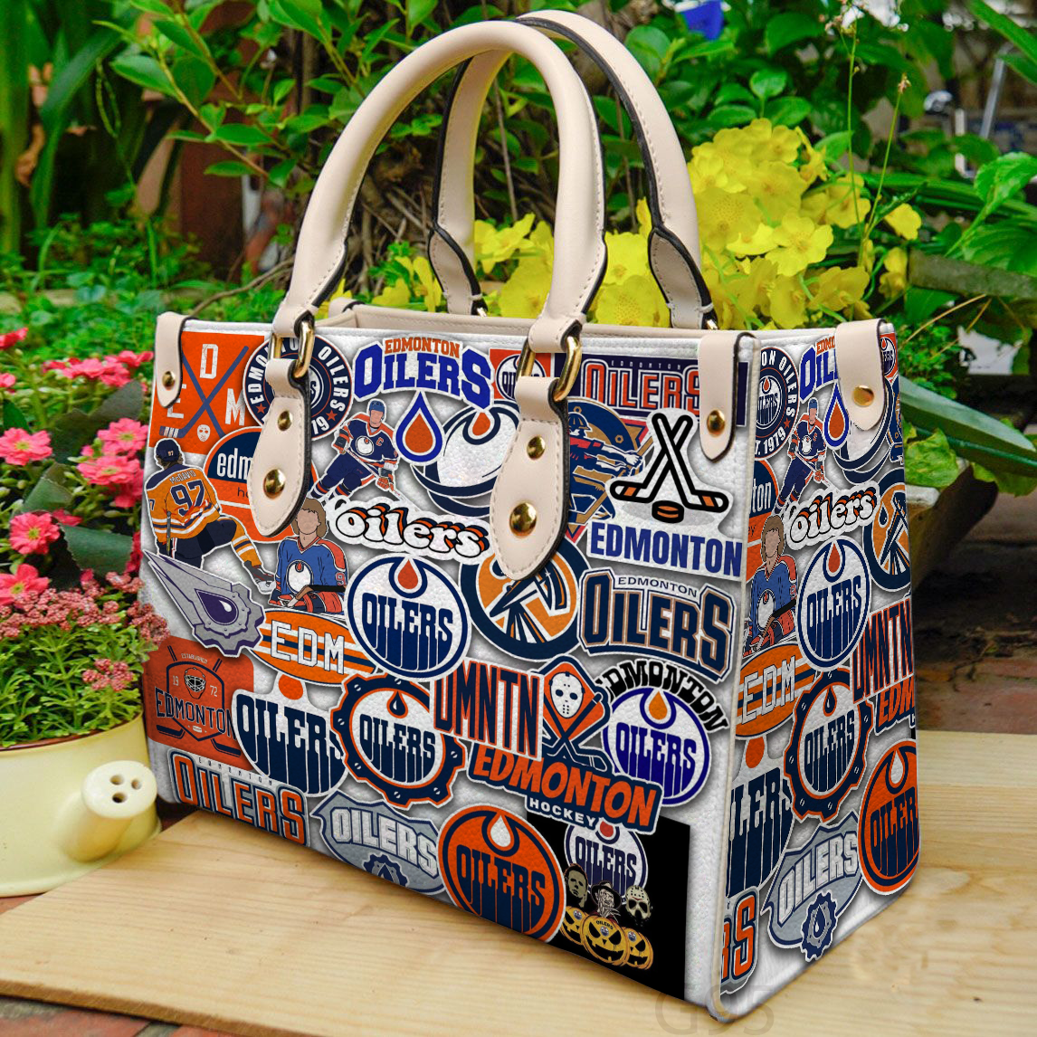 Edmonton Oilers Women Leather Hand Bag