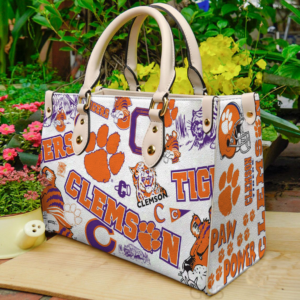 Clemson Tigers Women Leather Hand Bag