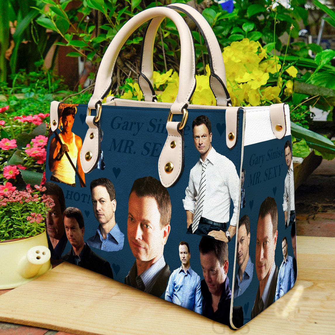 Gary Sinise Women Leather Hand Bag