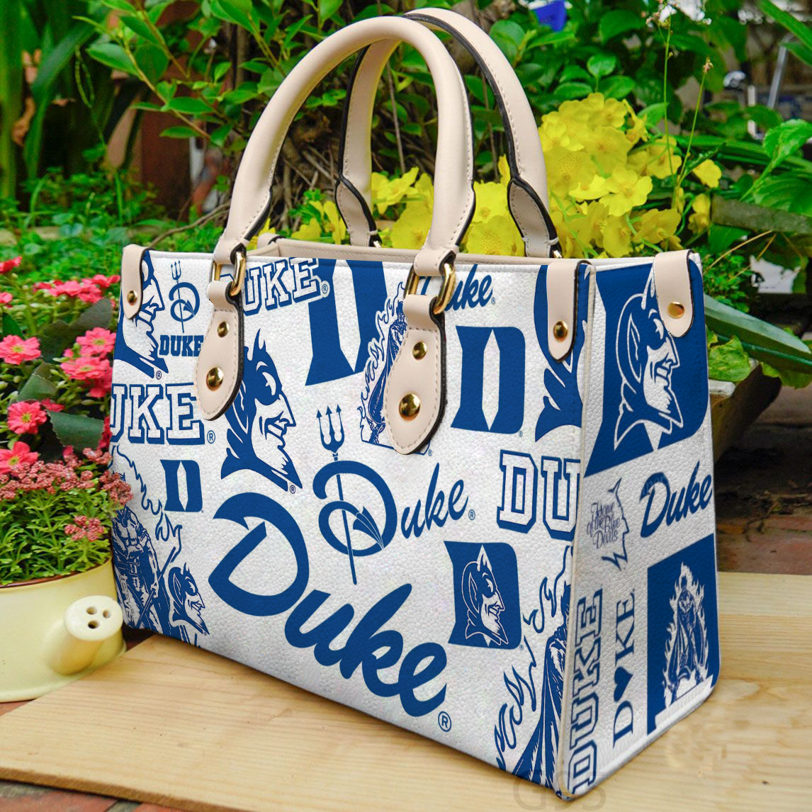 Duke Blue Devils Women Leather Hand Bag