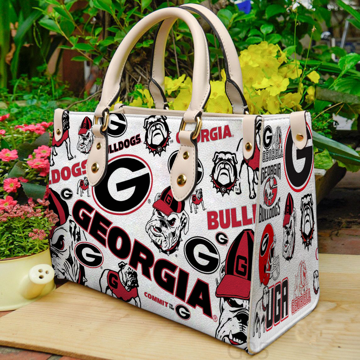 Georgia Bulldogs Women Leather Hand Bag