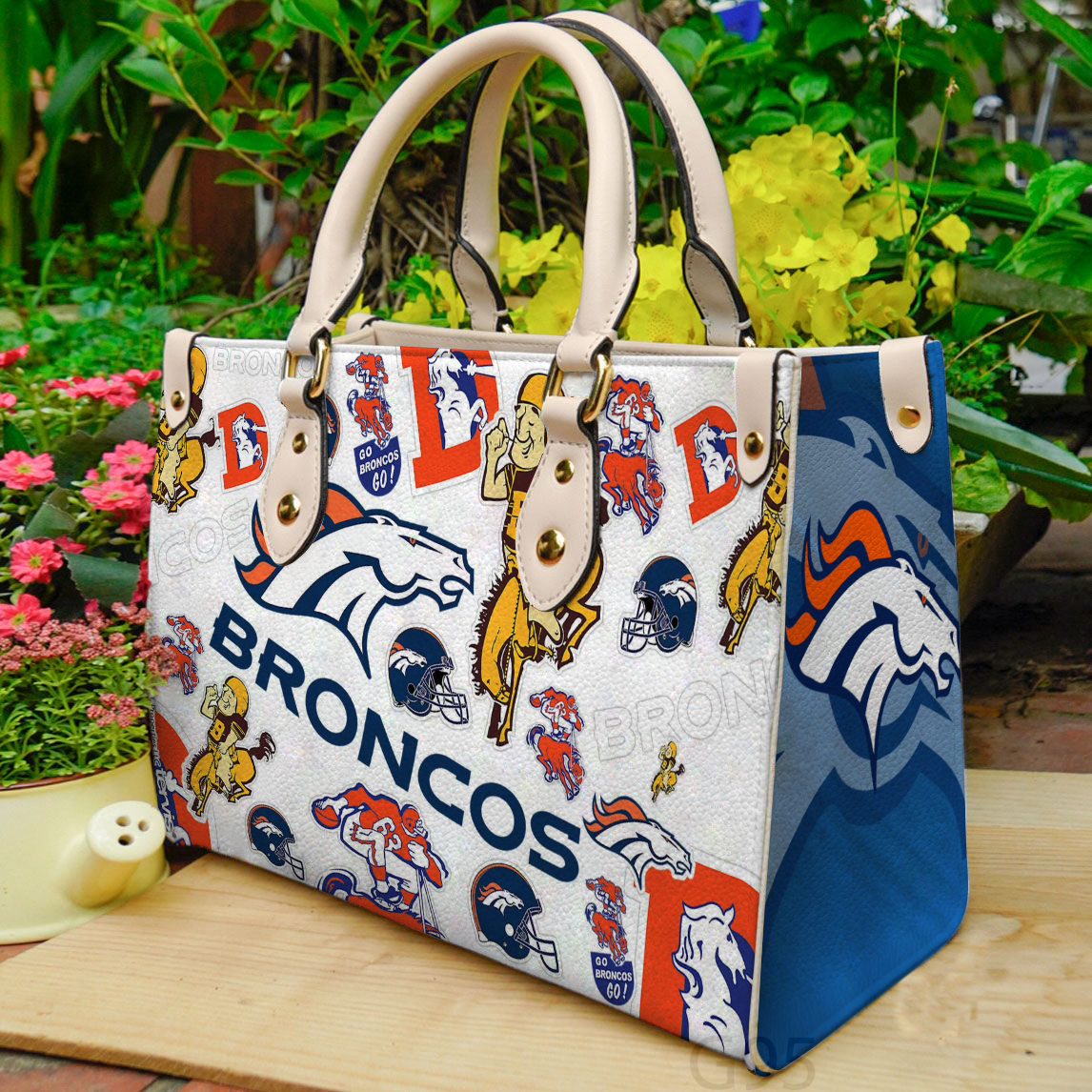 Denver Broncos Women Leather Hand Bag