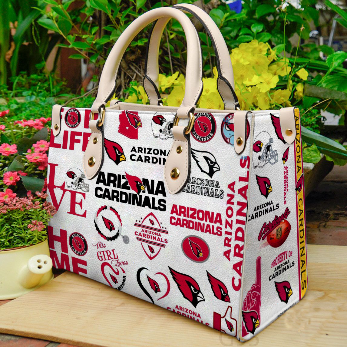 Arizona Cardinals 2 Women Leather Hand Bag