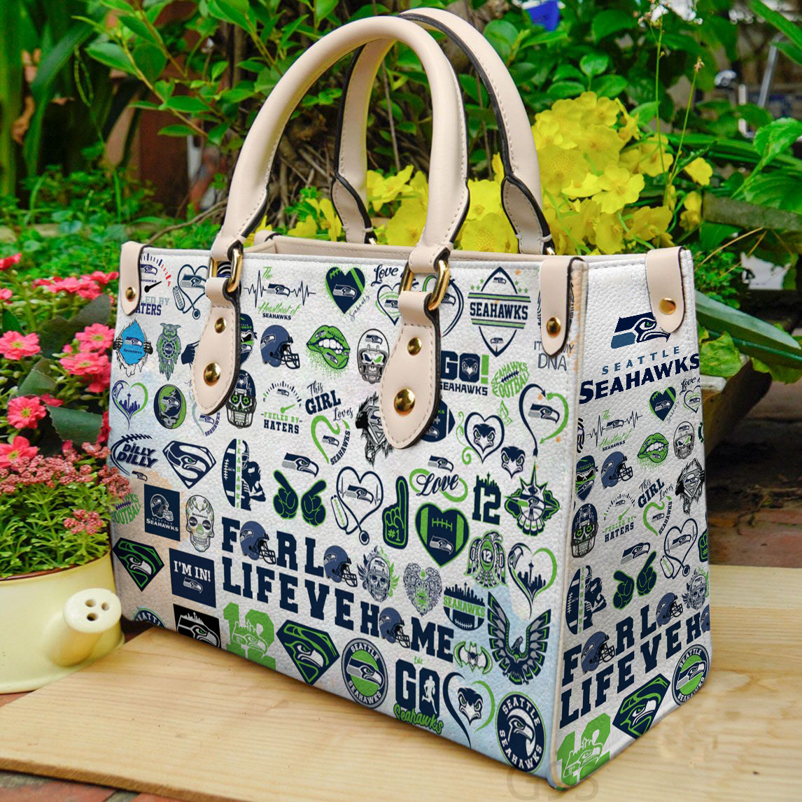 Seattle Seahawks Women Leather Hand Bag