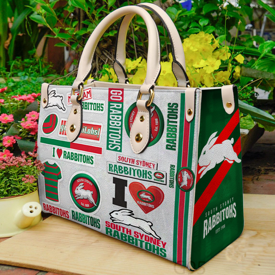 South Sydney Rabbitohs Women Leather Hand Bag