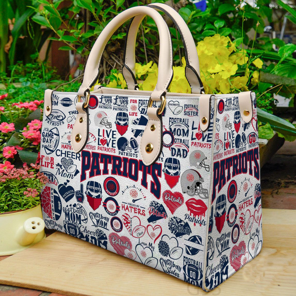 New England Patriots Women Leather Hand Bag