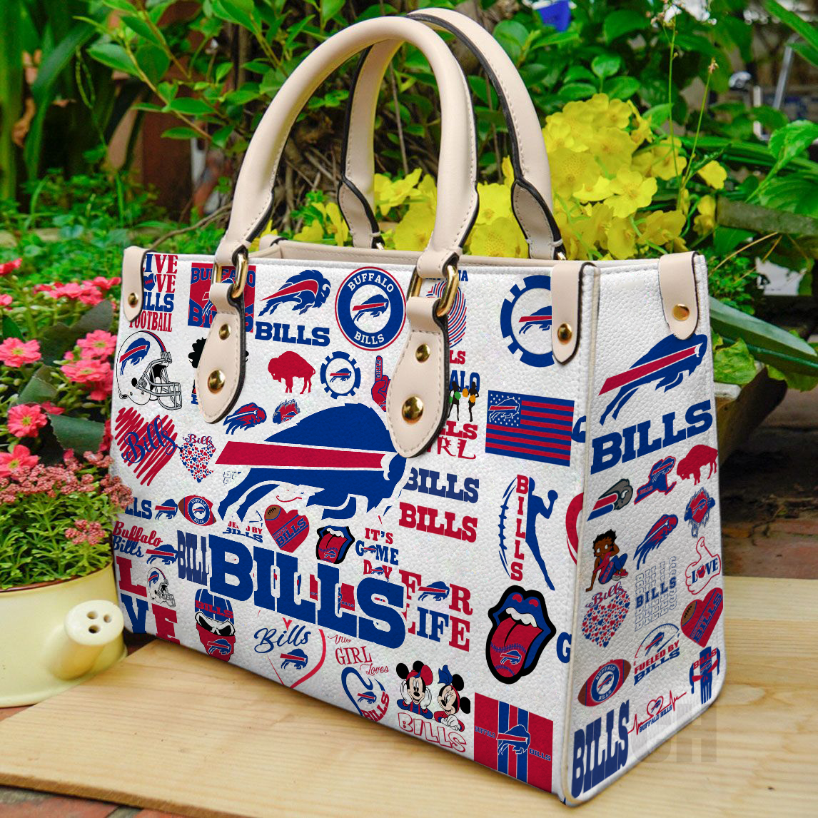 Buffalo Bills Lover Women Leather Hand Bag