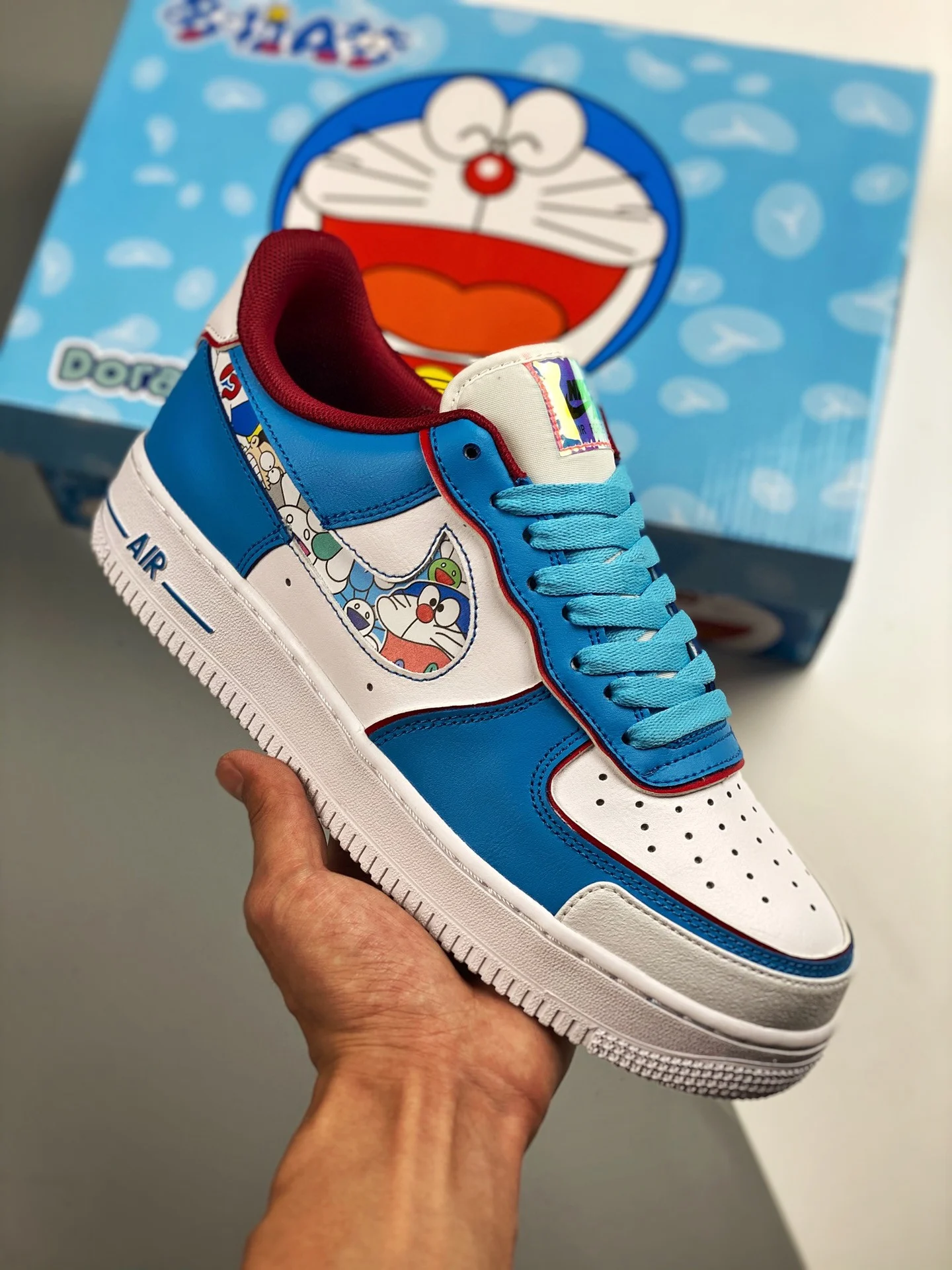 Doraemon x Nike Air Force 1 Low White Blue For Sale