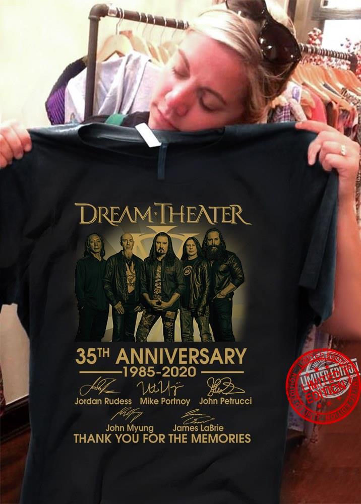 Dream Theater 35Th Anniversary 1985 2020 Signaures T Shirt