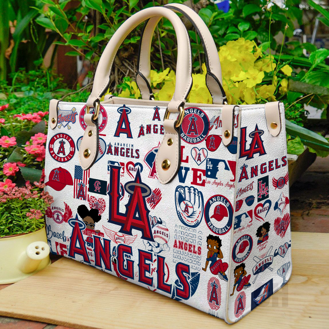 Los Angeles Angels Women Leather Hand Bag