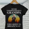 Never Underestimate A Grandpa Who Listen To Brian May T Shirt