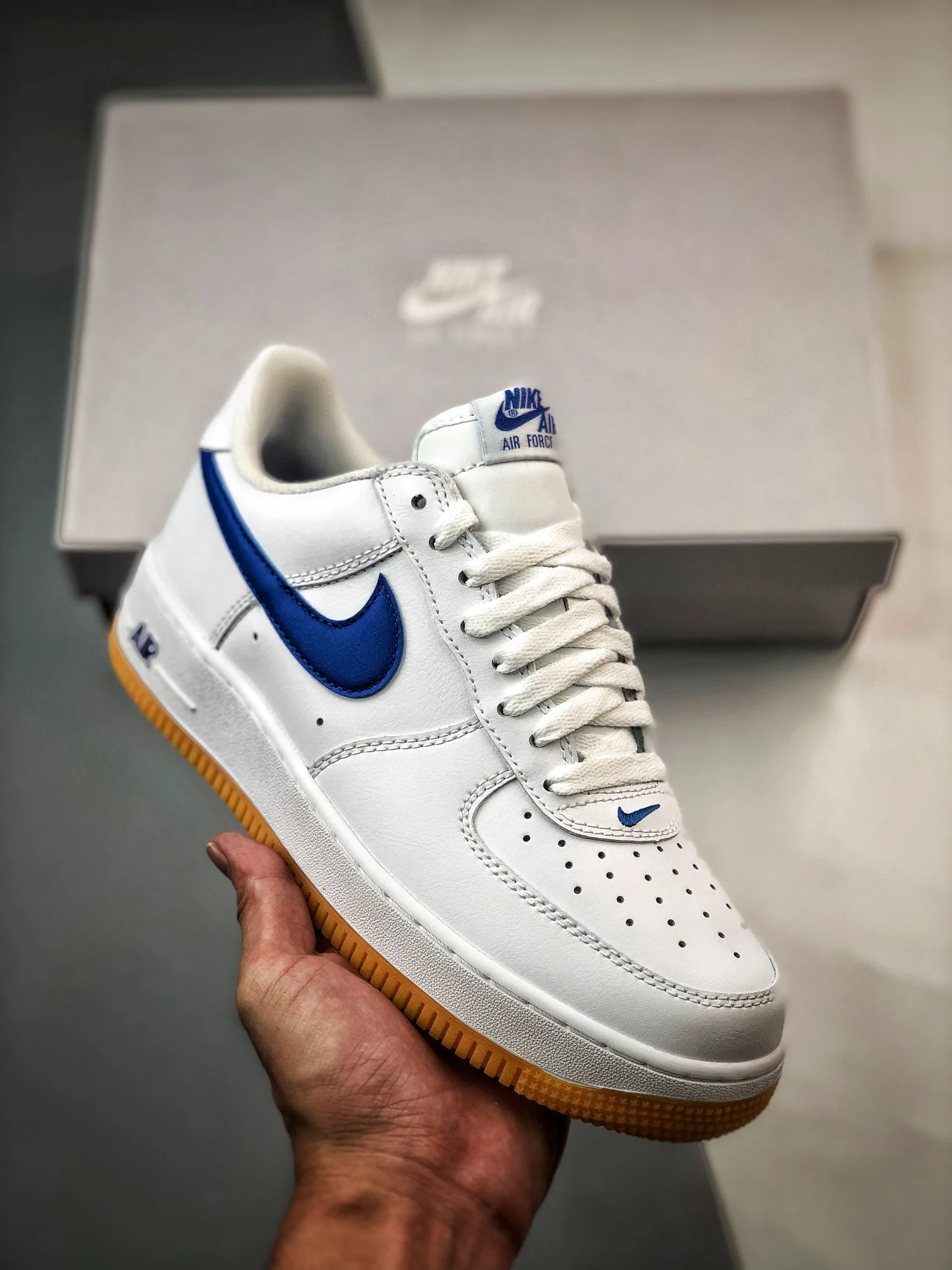 Nike Air Force 1 Low Since 82 White Varsity Royal-Gum DJ3911-101 For Sale