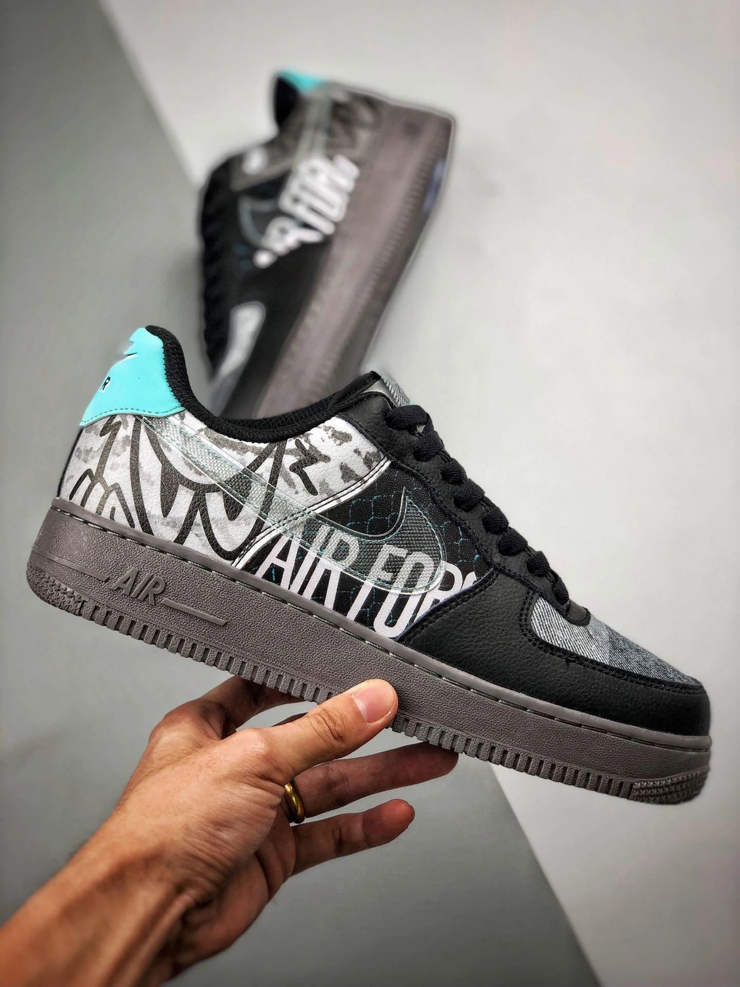 Nike Air Force 1 Low Off Noir Pure Platinum Black Gunsmoke For Sale