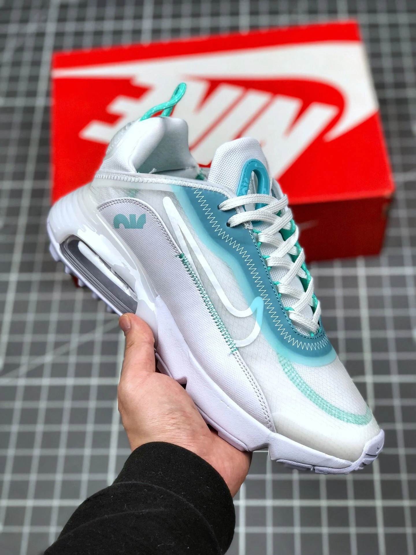 Nike Air Max 2090 Photon Dust Midnight Turquoise-Solar Flare On Sale