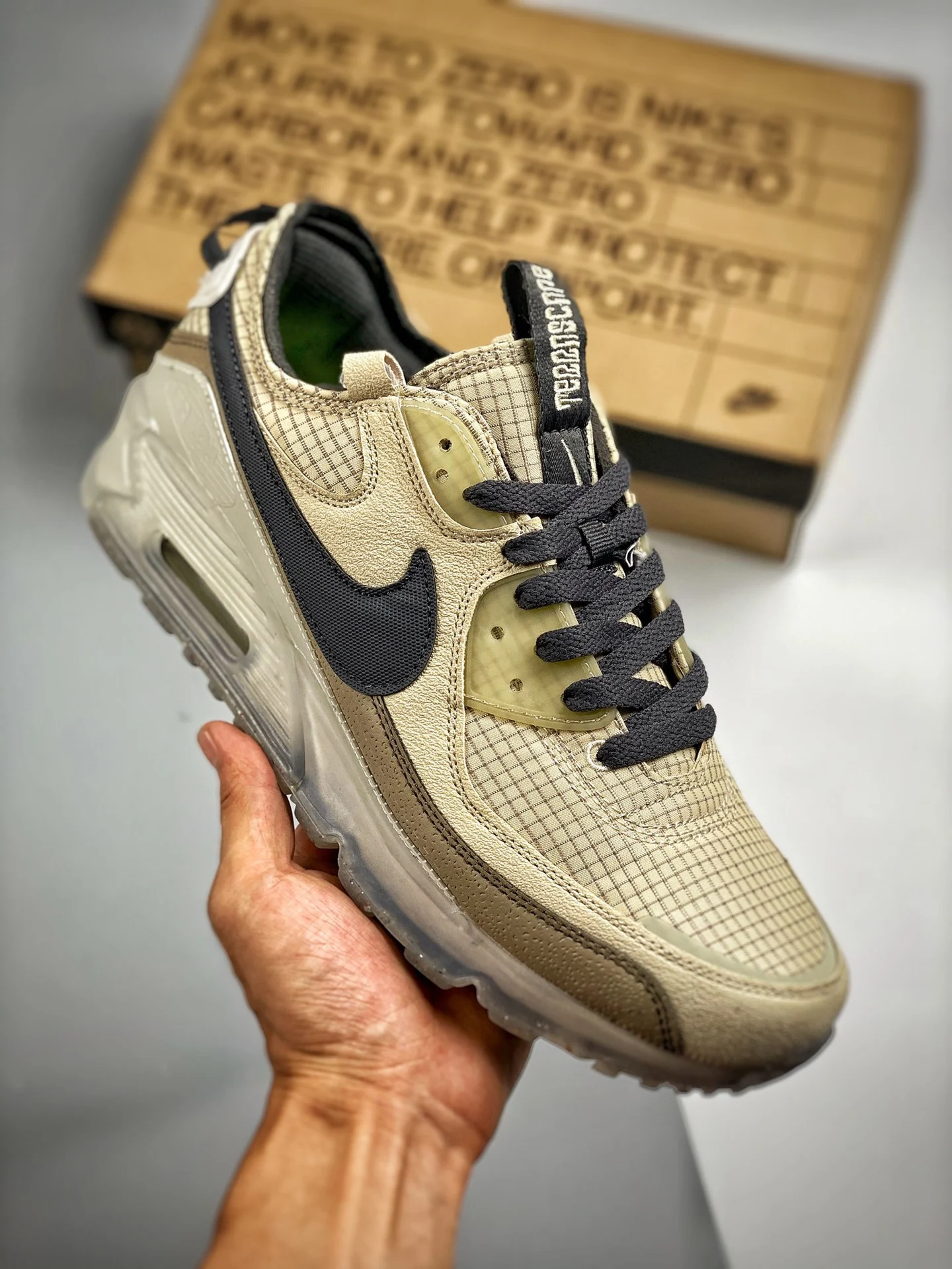 Nike Air Max 90 Terrascape Rattan Dark Smoke Grey-Khaki-Phantom For Sale