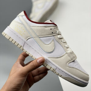 Nike Dunk Low Just Do It White Red-Photon Dust DV1160-100 For Sale