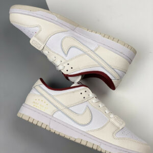 Nike Dunk Low Just Do It White Red-Photon Dust DV1160-100 For Sale