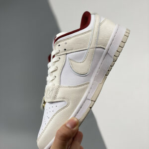 Nike Dunk Low Just Do It White Red-Photon Dust DV1160-100 For Sale