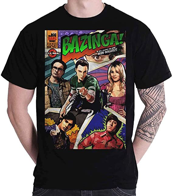 Officially Licensed Merchandise Tbbt Bazinga Big Bang Theory Comic Cover T Shirt