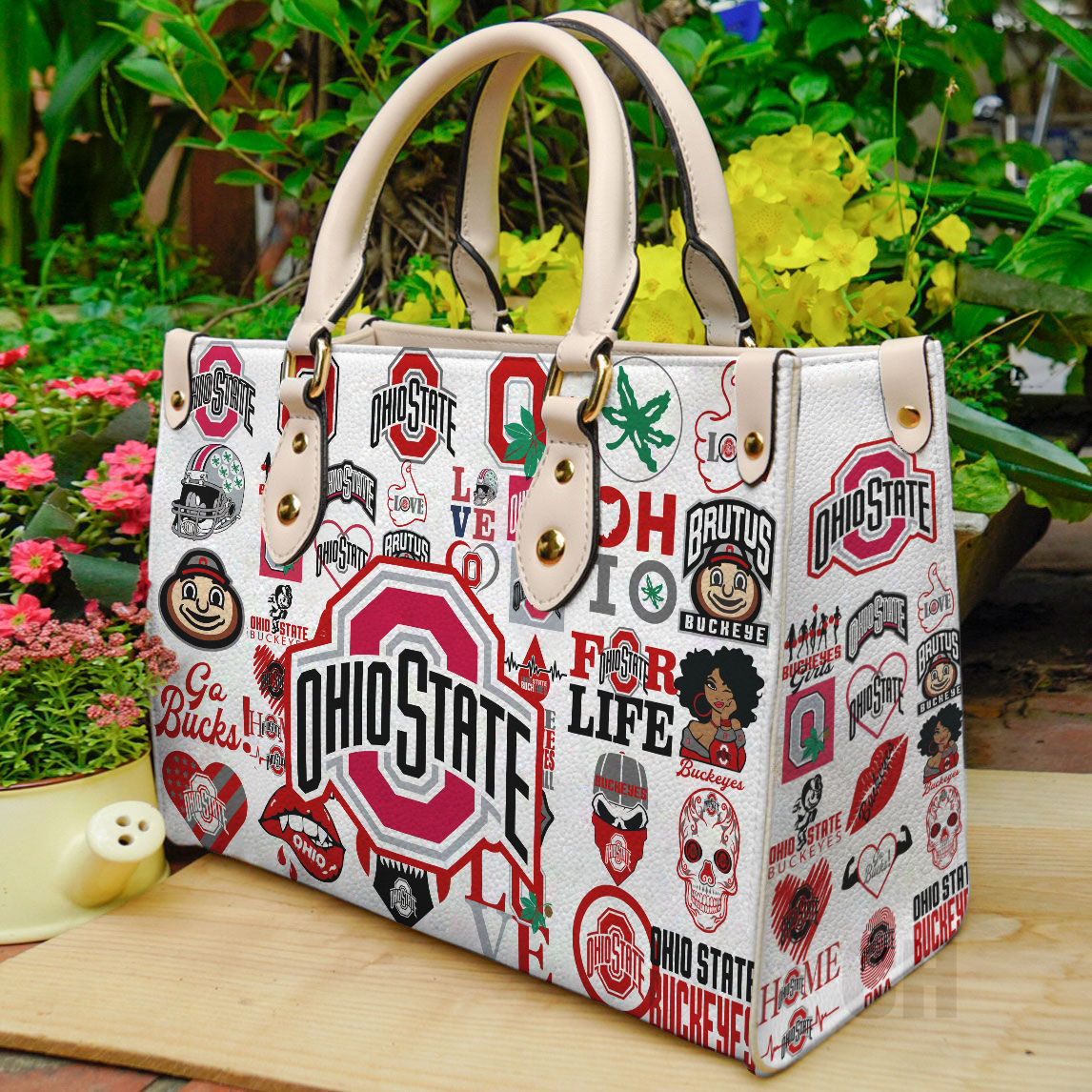 Ohio State Buckeye Women Leather Hand Bag