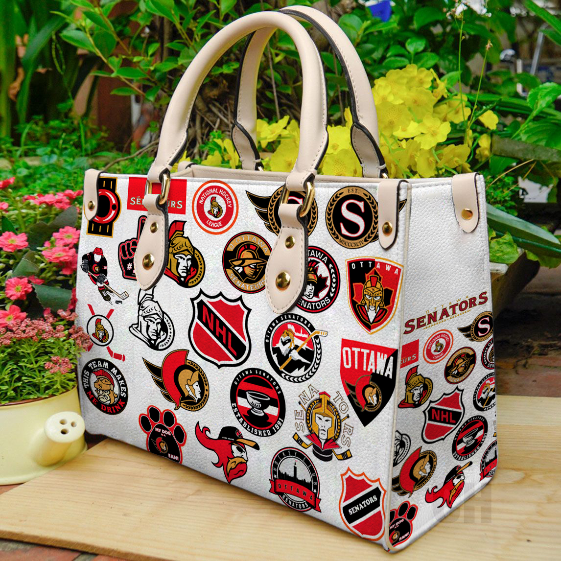 Ottawa Senators Women Leather Hand Bag