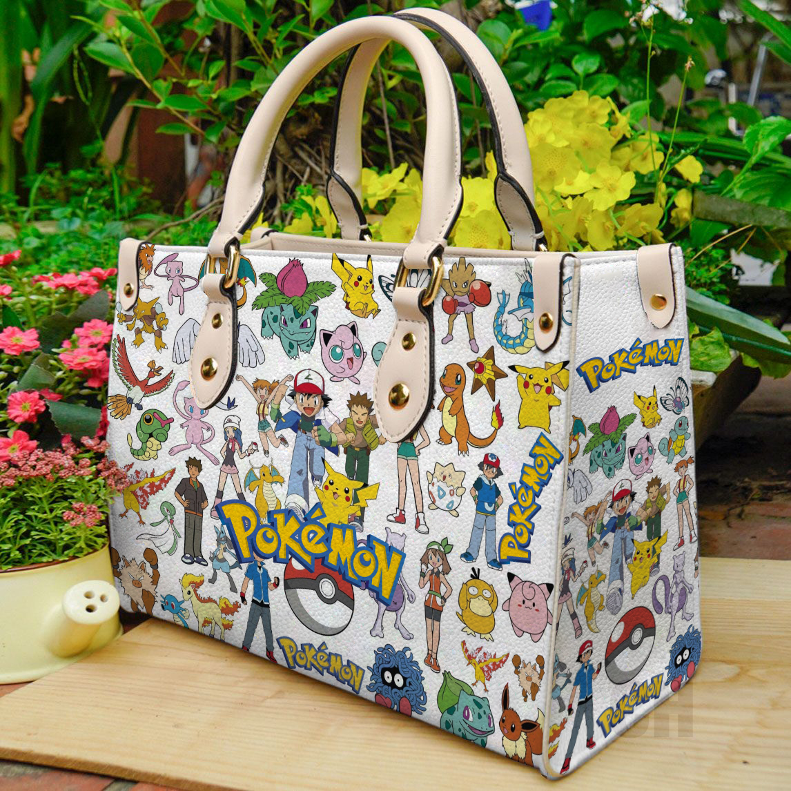 Pokemon Women Leather Hand Bag