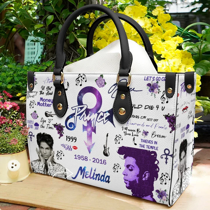 Prince Purple lover Women Leather Hand Bag