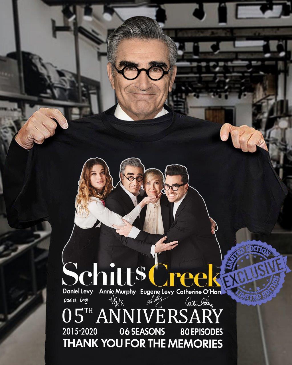 Schitt Creek 05Th Anniversary Thank You For The Memories T Shirt